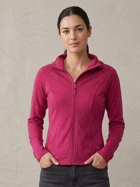 Icebreaker Sz S Pink Full Zip Hooded Outdoor Jacket